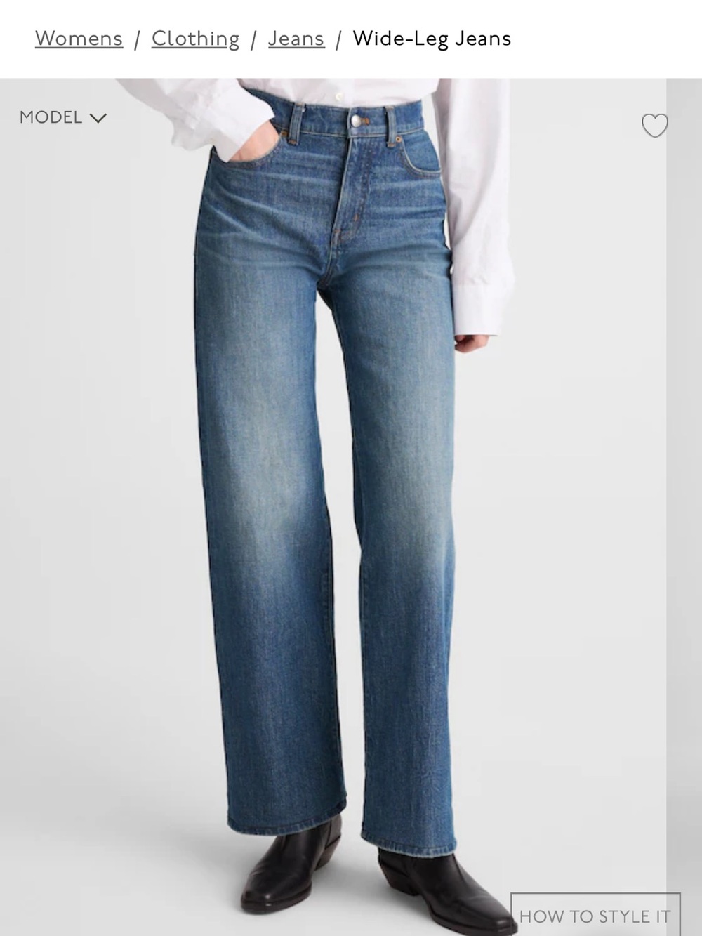 Madewell Wide-Leg Jeans - Blue - Picture 2 of 8